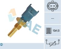 FAE 33490 - Medida de rosca: M12 x 1,5<br>Número de enchufes de contacto: 2<br>