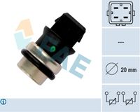 FAE 33650 - Sensor, temperatura del refrigerante