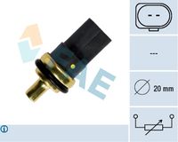 FAE 33784 - Medida de rosca: M12x1,5 mm<br>Tipo de sensor: NTC<br>Número de enchufes de contacto: 2<br>Profundidad de montaje [mm]: 26,5<br>Artículo complementario / información complementaria 2: con junta tórica<br>Forma del enchufe: oval<br>