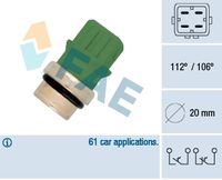 FAE 35590 - Interruptor de temperatura, testigo de líquido refrigerante