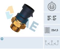 FAE 37910 - Equipamiento de vehículo: para vehículos sin aire acondicionado<br>Punto de conmutación [°C]: 92<br>punto de conmutación hasta [°C]: 87<br>