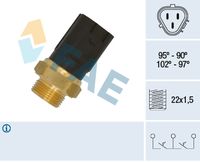 FAE 38185 - Medida de rosca: M22 x 1,5<br>Ancho de llave: 29<br>Número de enchufes de contacto: 3<br>Punto de conmutación [°C]: 102<br>Punto de conmutación [°C]: 97<br>punto de conmutación hasta [°C]: 87<br>punto de conmutación hasta [°C]: 97<br>