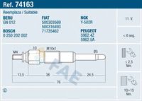 FAE 74163 - Bujía de precalentamiento