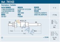 FAE 74143 - Bujía de precalentamiento