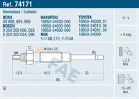 FAE 74171 - Bujía de precalentamiento