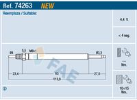 FAE 74263 - Bujía de precalentamiento