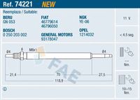 FAE 74221 - Bujía de precalentamiento