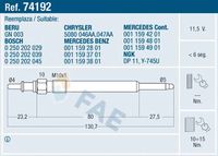 FAE 74192 - Bujía de precalentamiento