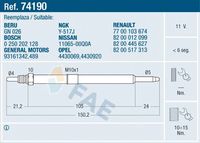 FAE 74190 - Bujía de precalentamiento