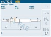 FAE 74230 - Bujía de precalentamiento