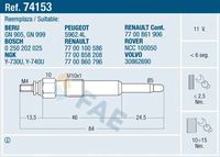 FAE 74153 - Bujía de precalentamiento