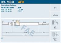 FAE 74241 - Bujía de precalentamiento