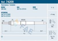 FAE 74209 - Bujía de precalentamiento