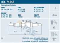 FAE 74148 - Medida de rosca: M 10x1<br>Tensión [V]: 11<br>