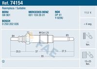 FAE 74154 - Bujía de precalentamiento