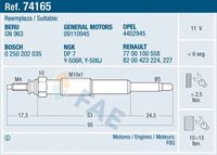 FAE 74165 - Bujía de precalentamiento