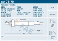 FAE 74170 - Bujía de precalentamiento