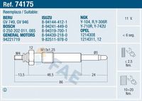 FAE 74175 - Bujía de precalentamiento