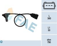 FAE 79061 - Resistencia [Ohm]: 850<br>Color: negro<br>Longitud de cable [mm]: 350<br>Número de enchufes de contacto: 3<br>Profundidad de montaje [mm]: 30,5<br>Peso [kg]: 0,046<br>