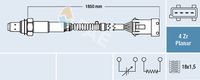 FAE 77412 - Sonda lambda: Sonda de regulación<br>Lado de montaje: delante del catalizador<br>Sonda lambda: Sonda plana<br>Longitud [mm]: 1300<br>Nº de información técnica: Universal 77015<br>