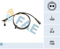 FAE 78257 - Sensor, revoluciones de la rueda