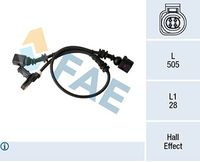 FAE 78296 - Sensor, revoluciones de la rueda