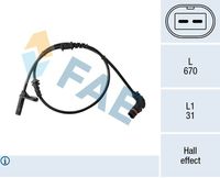 FAE 78467 - Sensor, revoluciones de la rueda