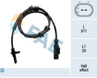 FAE 78540 - Sensor, revoluciones de la rueda