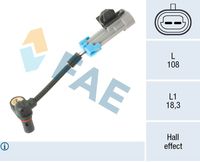 FAE 78663 - Sensor, revoluciones de la rueda