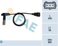 FAE 79244 - Número de enchufes de contacto: 3<br>Resistencia [Ohm]: 900<br>Longitud de cable [mm]: 640<br>