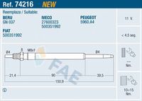 FAE 74216 - Bujía de precalentamiento