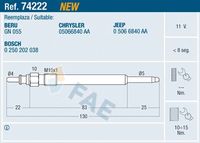 FAE 74222 - Bujía de precalentamiento