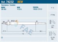 FAE 74232 - Bujía de precalentamiento