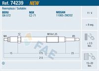 FAE 74239 - Bujía de precalentamiento