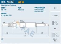 FAE 74250 - Bujía de precalentamiento