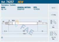 FAE 74257 - Bujía de precalentamiento