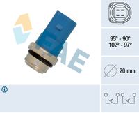 FAE 38391 - Interruptor de temperatura, ventilador del radiador