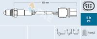 FAE 75082 - Sonda lambda: Sonda de regulación<br>Lado de montaje: delante del catalizador<br>Longitud [mm]: 500<br>Número de enchufes de contacto: 6<br>