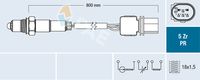 FAE 75083 - Sonda lambda: Sonda de regulación<br>Lado de montaje: delante del catalizador<br>Sonda lambda: Sonda lambda de banda ancha<br>Longitud [mm]: 400<br>Número de enchufes de contacto: 6<br>