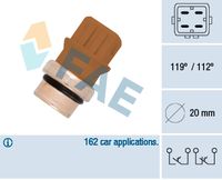 FAE 35580 - Interruptor de temperatura, testigo de líquido refrigerante