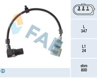 FAE 79463 - Resistencia [Ohm]: 950<br>Longitud de cable [mm]: 310<br>Número de enchufes de contacto: 3<br>Profundidad de montaje [mm]: 24<br>