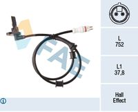 FAE 78412 - Sensor, revoluciones de la rueda