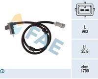 FAE 78370 - Lado de montaje: Eje delantero, izquierda<br>Lado de montaje: Eje delantero, derecha<br>Longitud de cable [mm]: 780<br>Número de enchufes de contacto: 2<br>Profundidad de montaje [mm]: 27<br>