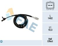 FAE 78308 - Lado de montaje: Eje trasero izquierda<br>Lado de montaje: Eje trasero, derecha<br>Longitud de cable [mm]: 1480<br>Número de enchufes de contacto: 2<br>