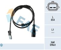 FAE 78367 - Lado de montaje: Eje trasero izquierda<br>Lado de montaje: Eje trasero, derecha<br>Longitud de cable [mm]: 875<br>Número de enchufes de contacto: 2<br>