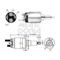 MEAT & DORIA 46290 - Longitud [mm]: 155<br>Diámetro [mm]: 65,2<br>Diámetro [mm]: 33<br>Tensión [V]: 24<br>