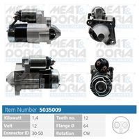 MEAT & DORIA 5035009 - Potencia nominal [kW]: 1,2<br>Tensión [V]: 12<br>Diámetro de brida [mm]: 63<br>Número de dientes: 10<br>Sentido de giro: Sentido de giro a la derecha (horario)<br>Pinza: M8 B+<br>Pinza: Pin "50" M5<br>ID del modelo de conector: 0273<br>Cantidad de agujeros de fijación: 3<br>Cant. taladros roscados: 3<br>peso neto [kg]: 2,89<br>