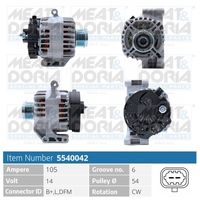 MEAT & DORIA 5540042 - Alternador