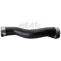 MEAT & DORIA 96824 - año construcción hasta: 06/2015<br>Tubería turbocompresor: Lado frío<br>Tubería turbocompresor: Radiador de aire de admisión a motor<br>Material: AEM (elastómero acrílico de etileno)<br>Color: negro<br>long. manguito [mm]: 630<br>Diám. int. 1 [mm]: 55<br>Diám. int. 2[mm]: 55<br>