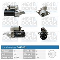 MEAT & DORIA 5015861 - Potencia nominal [kW]: 1,1<br>Tensión [V]: 12<br>Diámetro de brida [mm]: 75<br>Número de dientes: 9<br>Sentido de giro: Sentido de giro a la derecha (horario)<br>Pinza: M8<br>Pinza: Pin "50" M6<br>Cantidad de agujeros de fijación: 2<br>peso neto [kg]: 2,9<br>